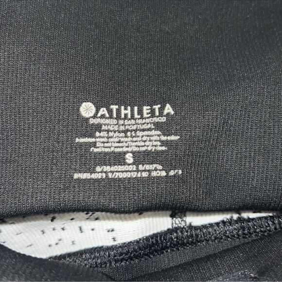Athleta Flurry Ombre Leggings Ribbed Black Heather and White High Rise Small - Picture 6 of 6